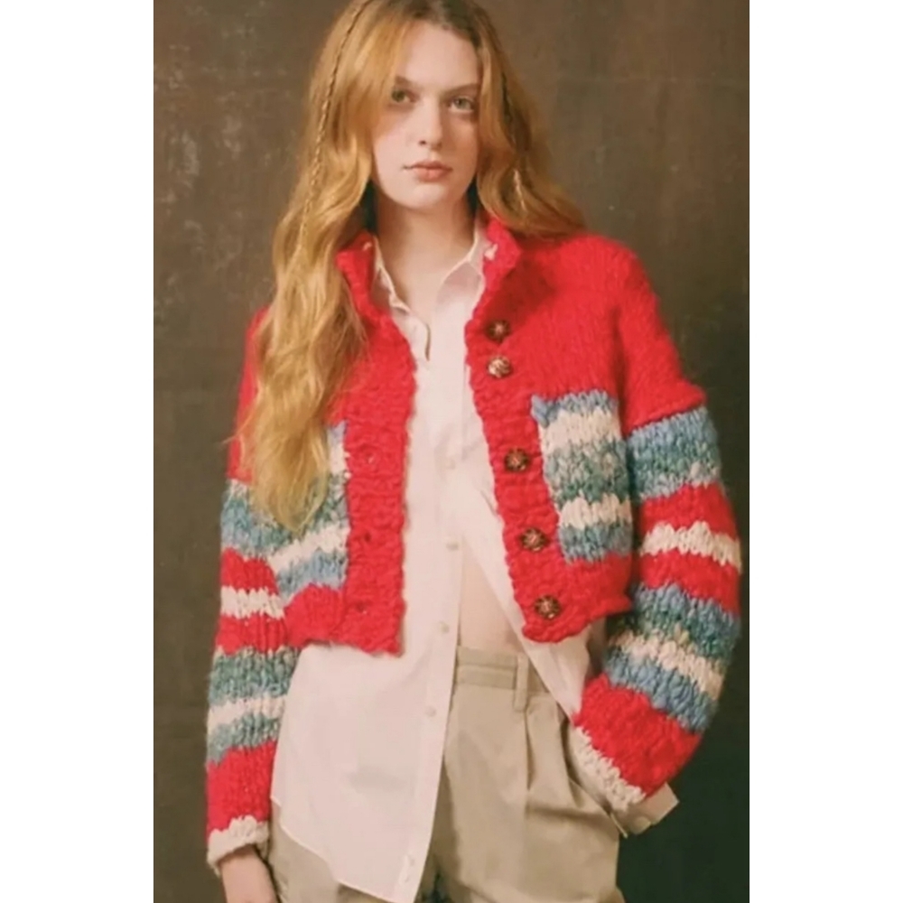 URBAN OUTFITTERS BDG Cropped Chunky Cardigan Sweater - Picture 8 of 8